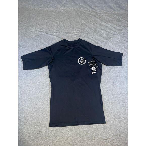 Volcom Stone Hawaii Lone Path Mens Short Sleeve 50+ Anti UV Rash Guard Black XXL - Picture 1 of 13